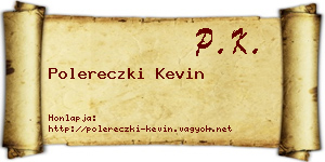 Polereczki Kevin névjegykártya